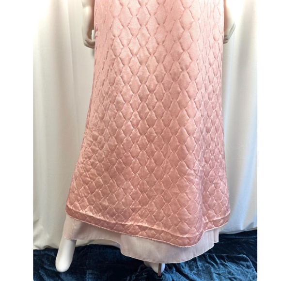 Vintage 1960’s Lu-Say Creations Long Quilted Bed Jacket Coat in Pink - XS/S - Picture 10 of 10